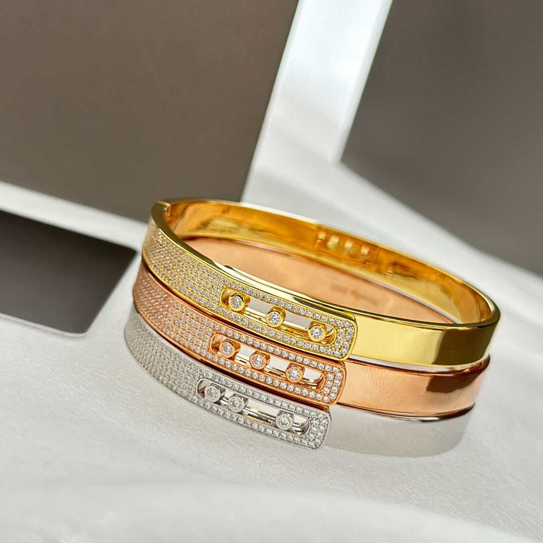 [moco jewelrys]Move Noa Rose Gold Pavé Diamond Bangle Bracelet