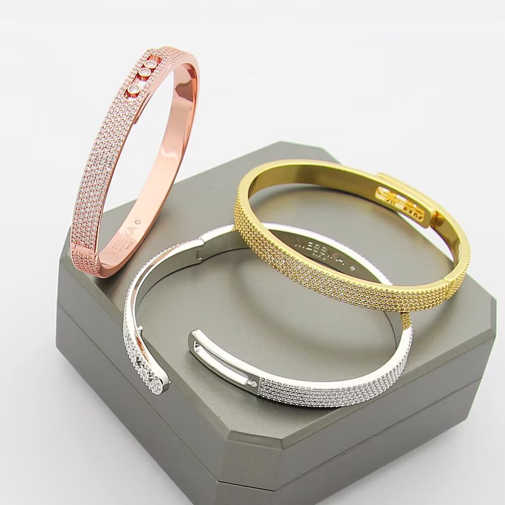 [moco jewelrys]Move Noa Full Pavé Diamond Bangle Bracelet