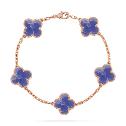 [Moco jewelrys]CLOVER 5 MOTIF BLUE VEINS BRACELET COLLECTION