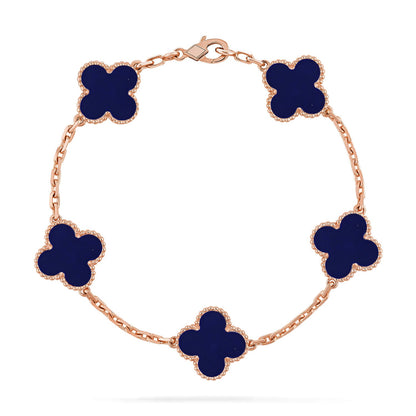 [Moco jewelrys]CLOVER 5 MOTIF LAPIS LAZULI BRACELET COLLECTION