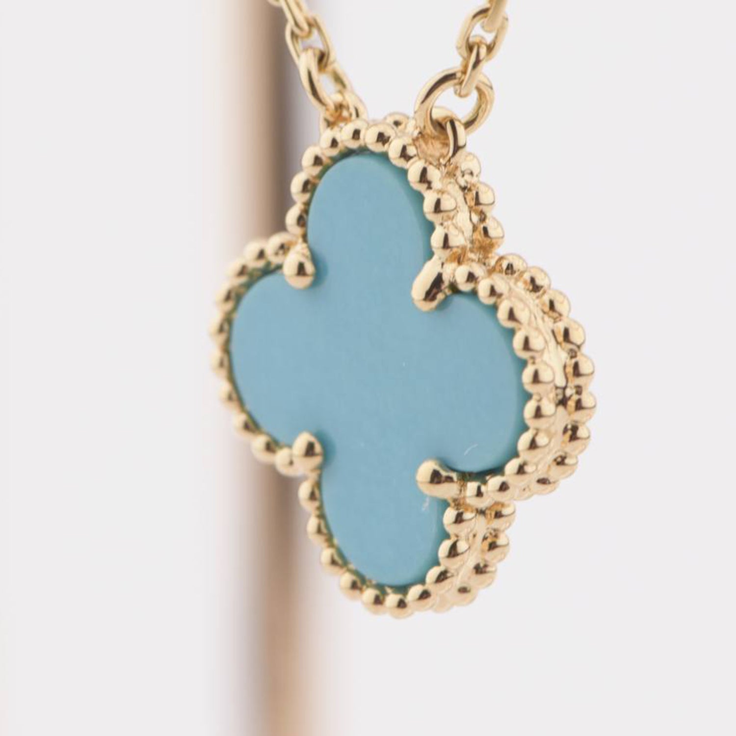 ??Loco?¡¥CLOVER 15MM VINTAGE TURQUOISE NECKLACE
