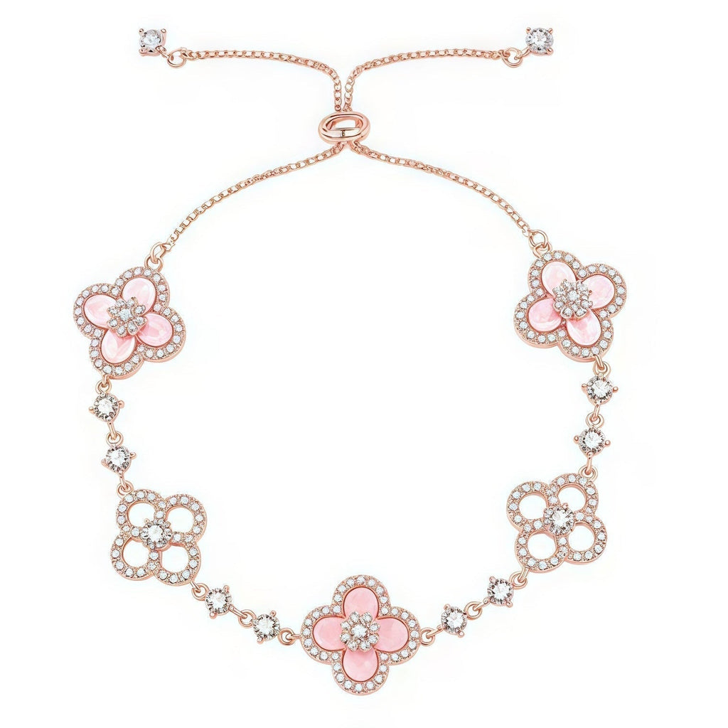??Loco?¡¥CLOVER 5 MOTIF PINK BLUE RED WHITE BRACELET