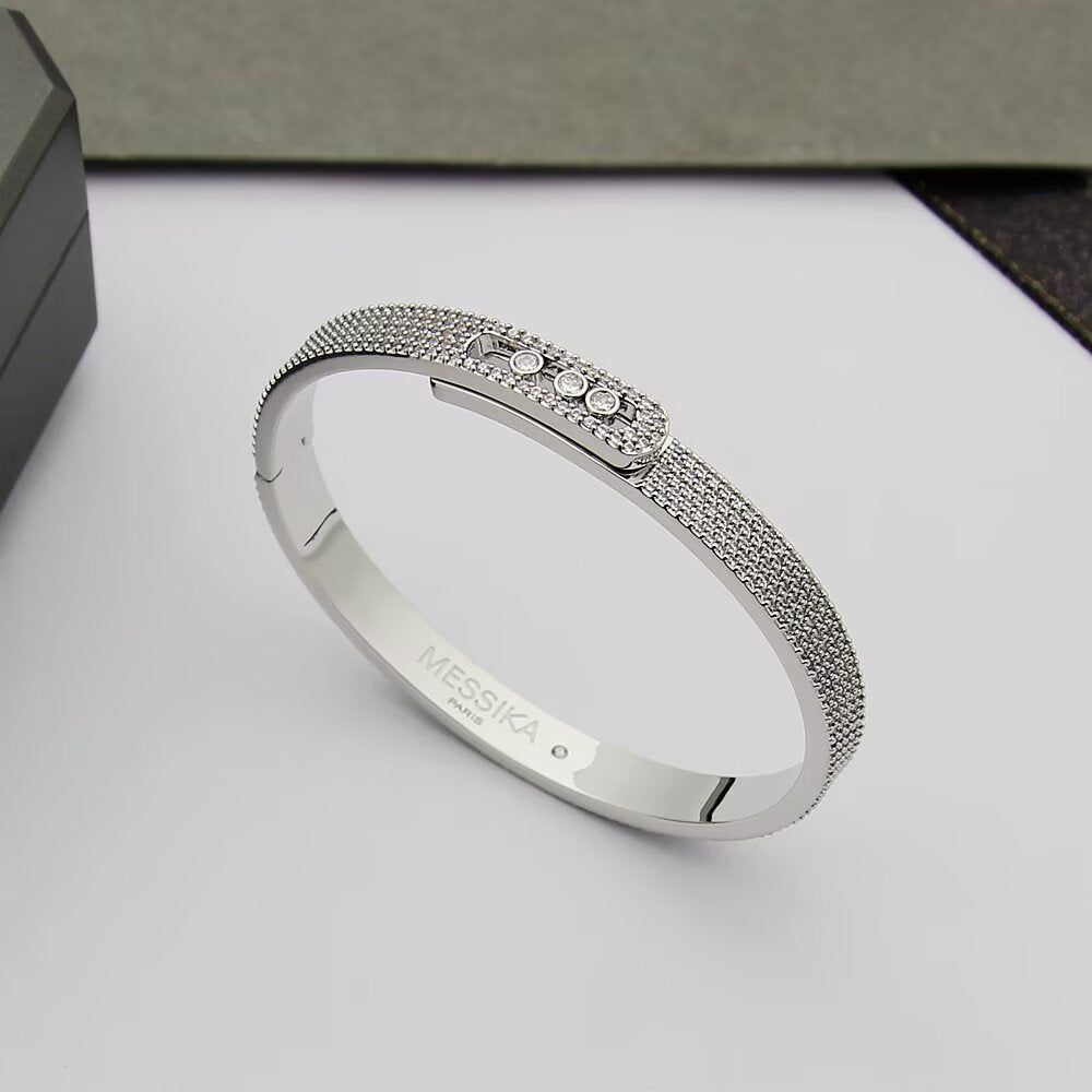 [moco jewelrys]Move Noa Full Pavé Diamond Bangle Bracelet