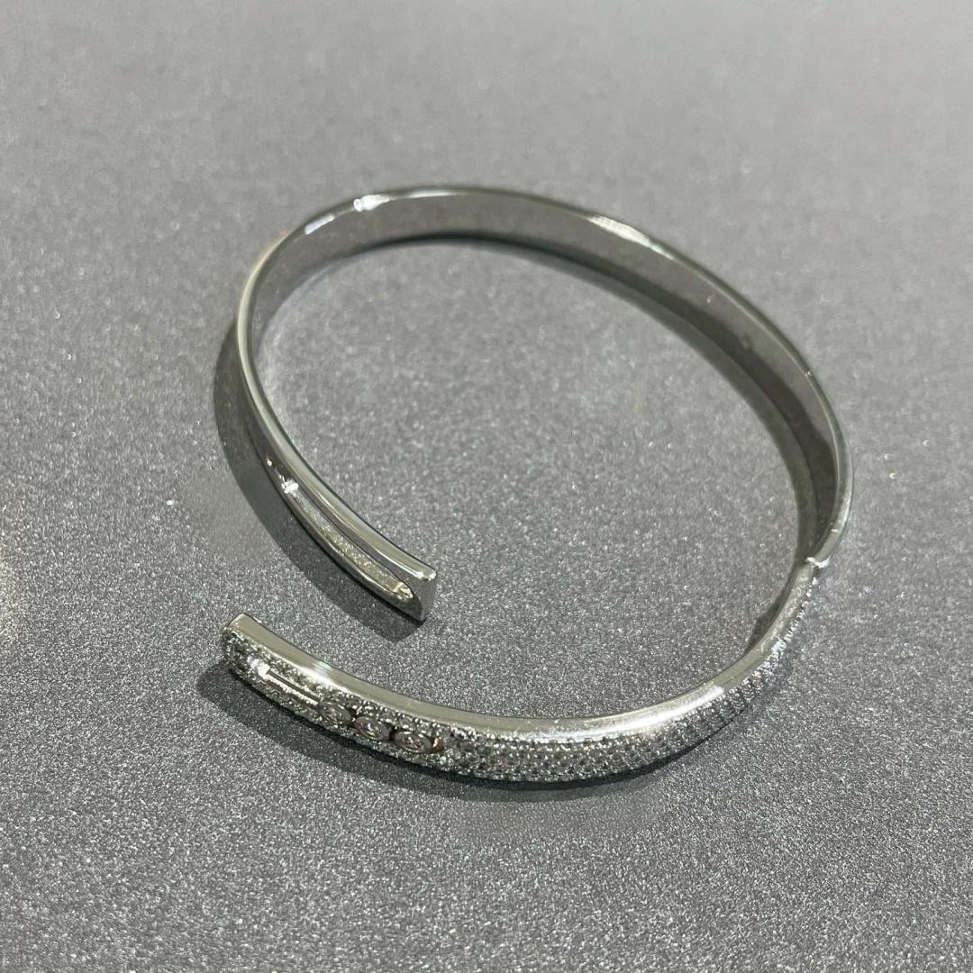 [moco jewelrys]Move Noa Rose Gold Pavé Diamond Bangle Bracelet