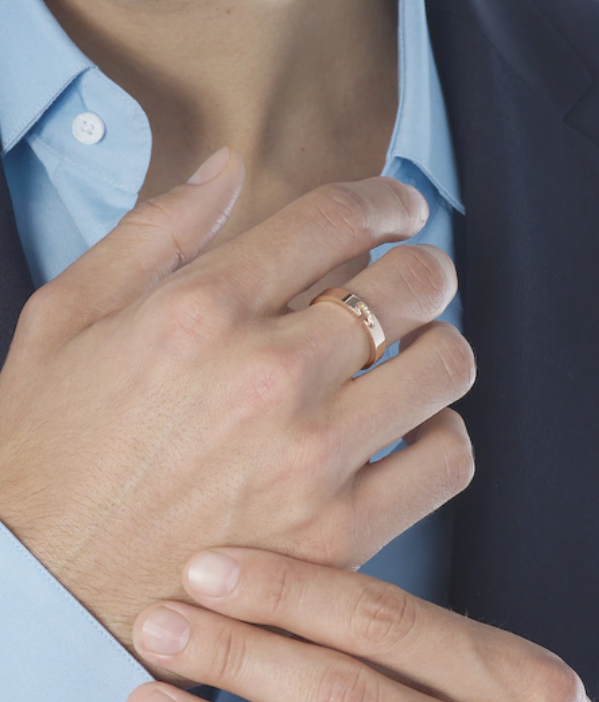 [moco jewelrys]ALLIANCE LIENS VIDENCE DIAMANT 4MM RING