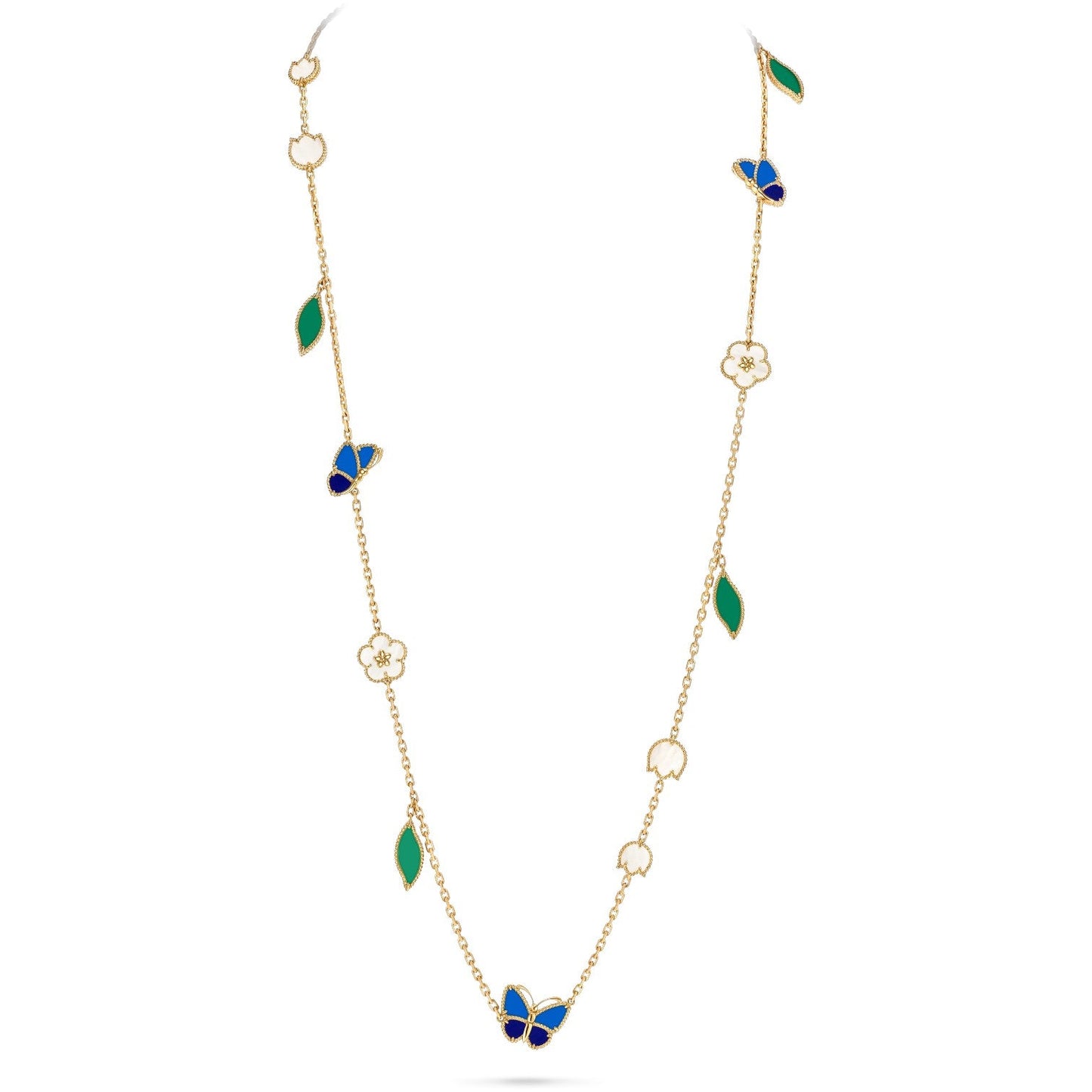 [moco jewelrys JURI]LUCKY SPRING BUTTERFLY 15 FLOWER NECKLACE