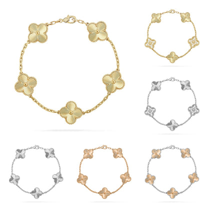 [Moco jewelrys] CLOVER 5 MOTIF LASER BRACELET COLLECTION