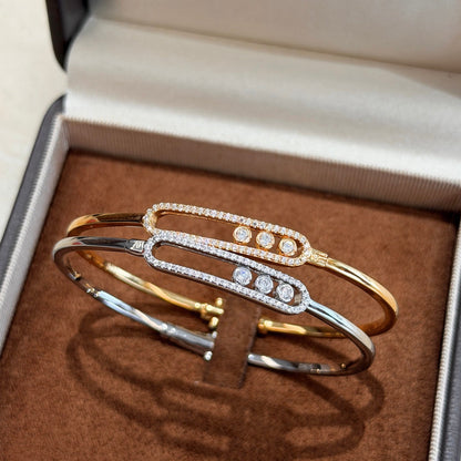 [moco jewelrys]Move Pavé Diamond Bangle Bracelet M