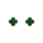??Loco?¡¥CLOVER MINI 9.5MM MALACHITE  EARRINGS