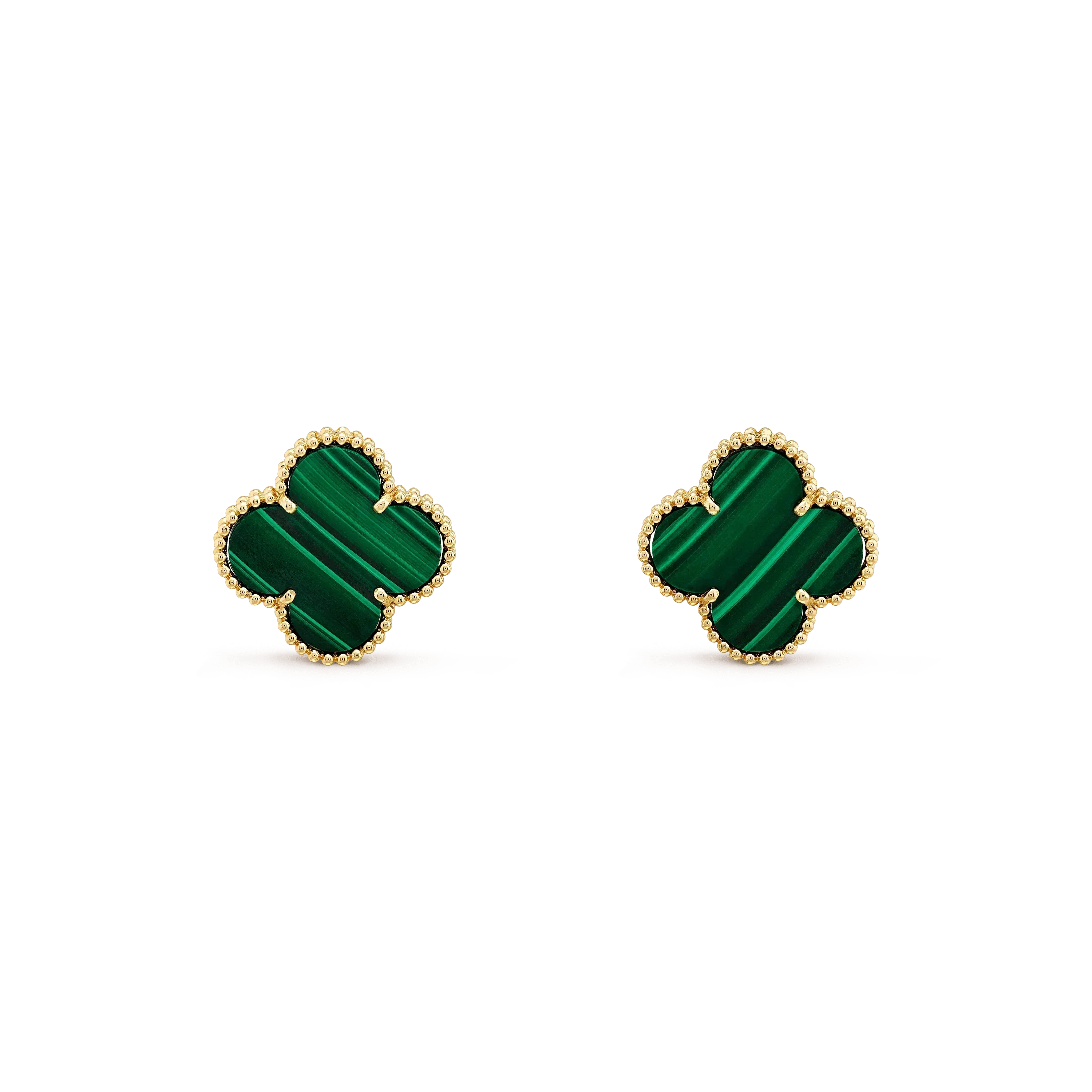 ??Loco?¡¥CLOVER MINI 9.5MM MALACHITE  EARRINGS