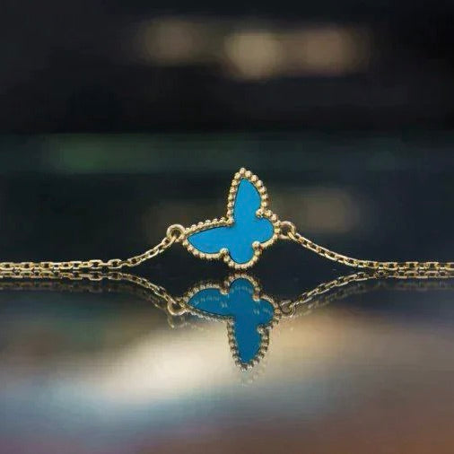 [moco jewellerys]バタフライ ターコイズ バタフライ ブレスレット