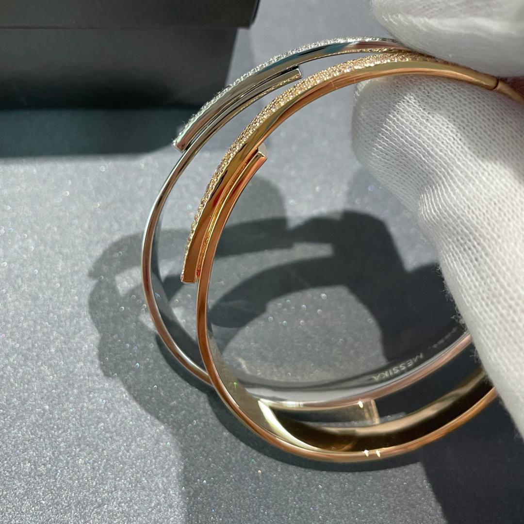 [moco jewelrys]Move Noa Rose Gold Pavé Diamond Bangle Bracelet