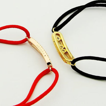 [moco jewelrys]Messika Care(s) pink cord pavé bracelet