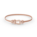 ??Loco?¡¥FORCE SMALL HORSESHOE  DIAMOND CHAIN ROPE BRACELET
