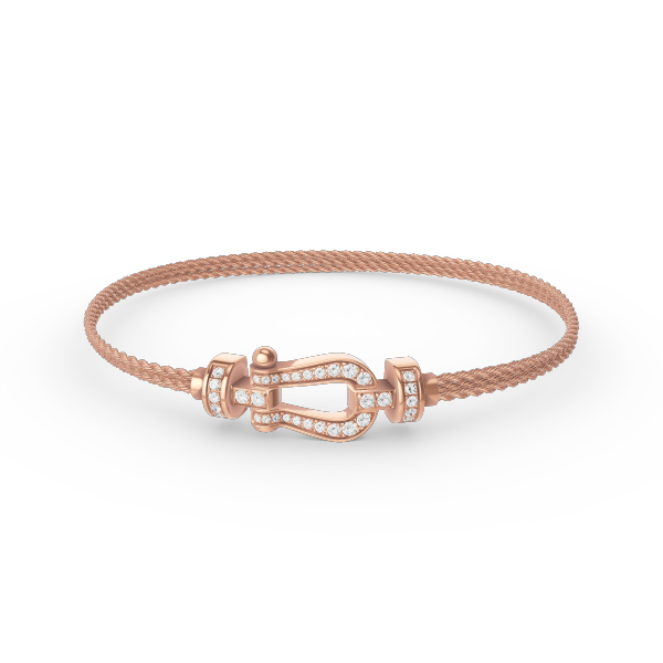 [moco jewelrys] FORCE KLEINES HORSESHOE DIAMANT-KETTEN-SEIL-ARMBAND