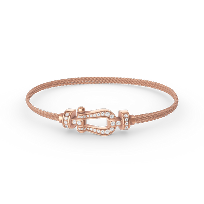 [moco jewelrys] FORCE KLEINES HORSESHOE DIAMANT-KETTEN-SEIL-ARMBAND