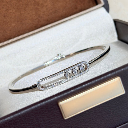 [moco jewelrys]Move Pavé Diamond Bangle Bracelet M