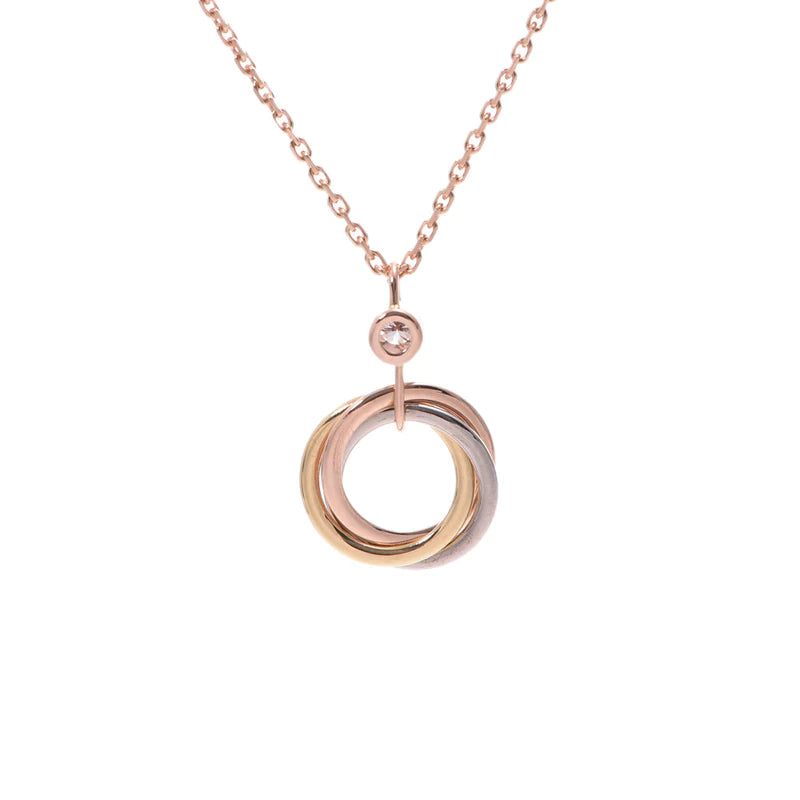 ??Loco?¡¥TRINITY SILVER GOLD PINK GOLD NECKLACE