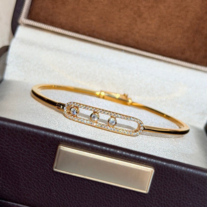[moco jewelrys]Move Pavé Diamond Bangle Bracelet M