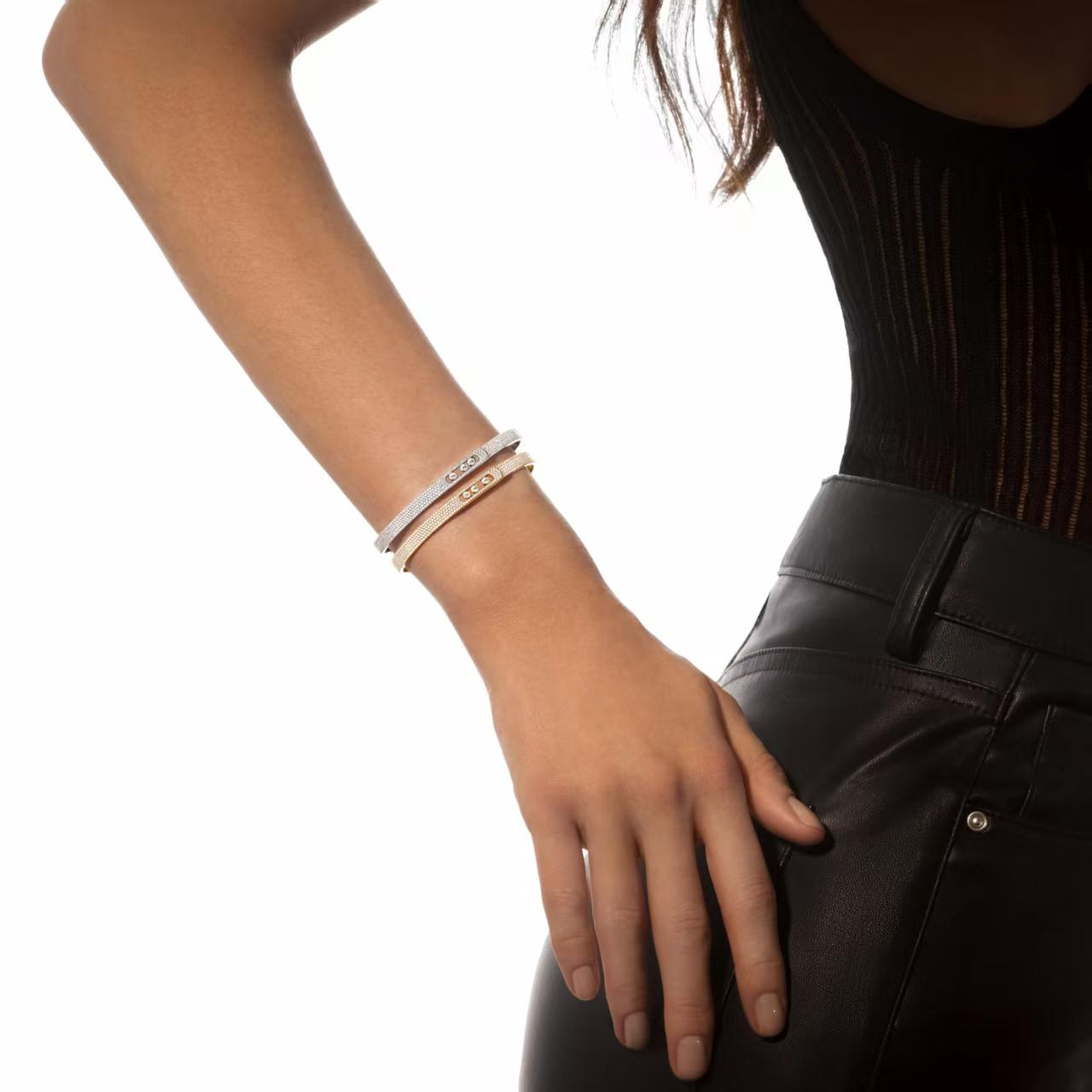 [moco jewelrys]Move Noa Full Pavé Diamond Bangle Bracelet