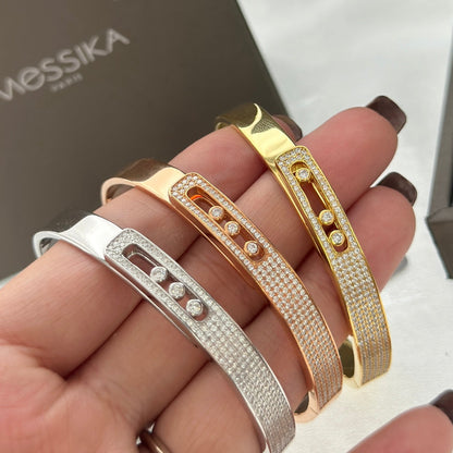 [moco jewelrys]Move Noa Rose Gold Pavé Diamond Bangle Bracelet