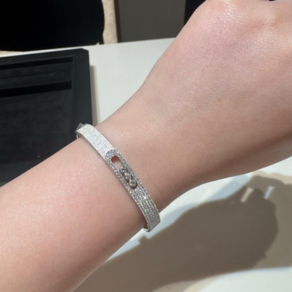 [moco jewelrys]Move Noa Ciselé half pavé bangle