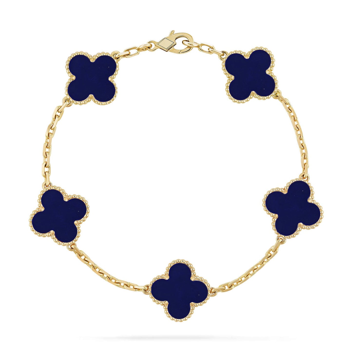 [Moco jewelrys]CLOVER 5 MOTIF LAPIS LAZULI BRACELET COLLECTION