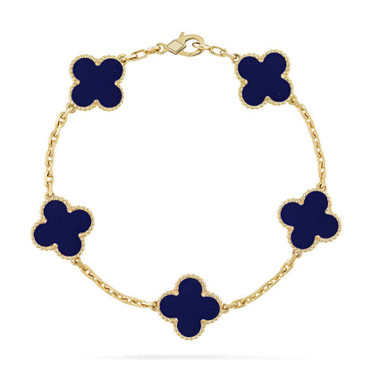 [Moco jewelrys]CLOVER 5 MOTIF LAPIS LAZULI BRACELET COLLECTION