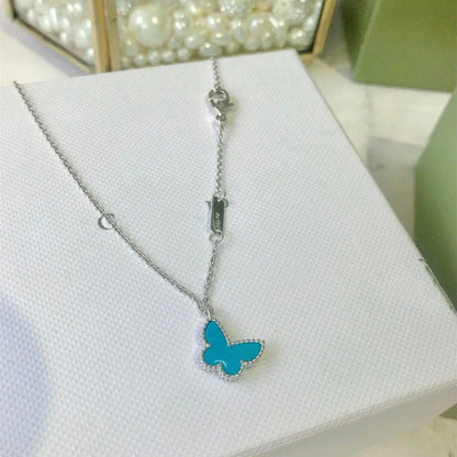 [moco jewelrys]Türkisfarbenes Schmetterlingsarmband aus Silber