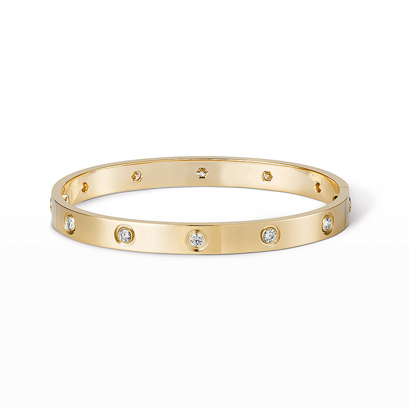 [moco jewelrys] LOVE ARMBAND 6,1 MM 10 DIAMANTEN