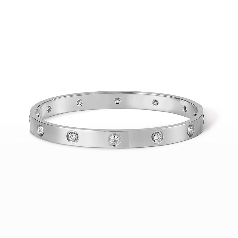 [moco jewelrys] LOVE ARMBAND 6,1 MM 10 DIAMANTEN