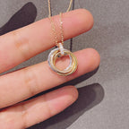??Loco?¡¥TRINITY NECKLACE GOLD  DIAMONDS