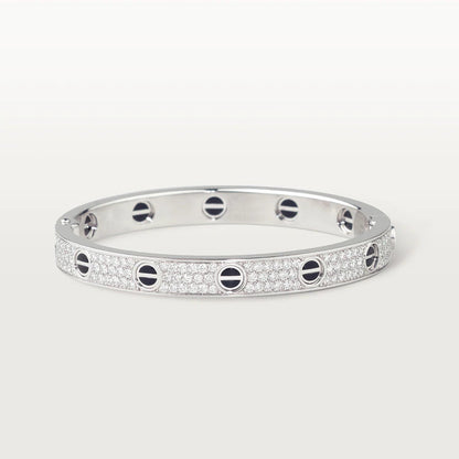 [moco jewelrys] LOVE ARMBAND 6,1 MM DIAMANT-PAVED KERAMIK 