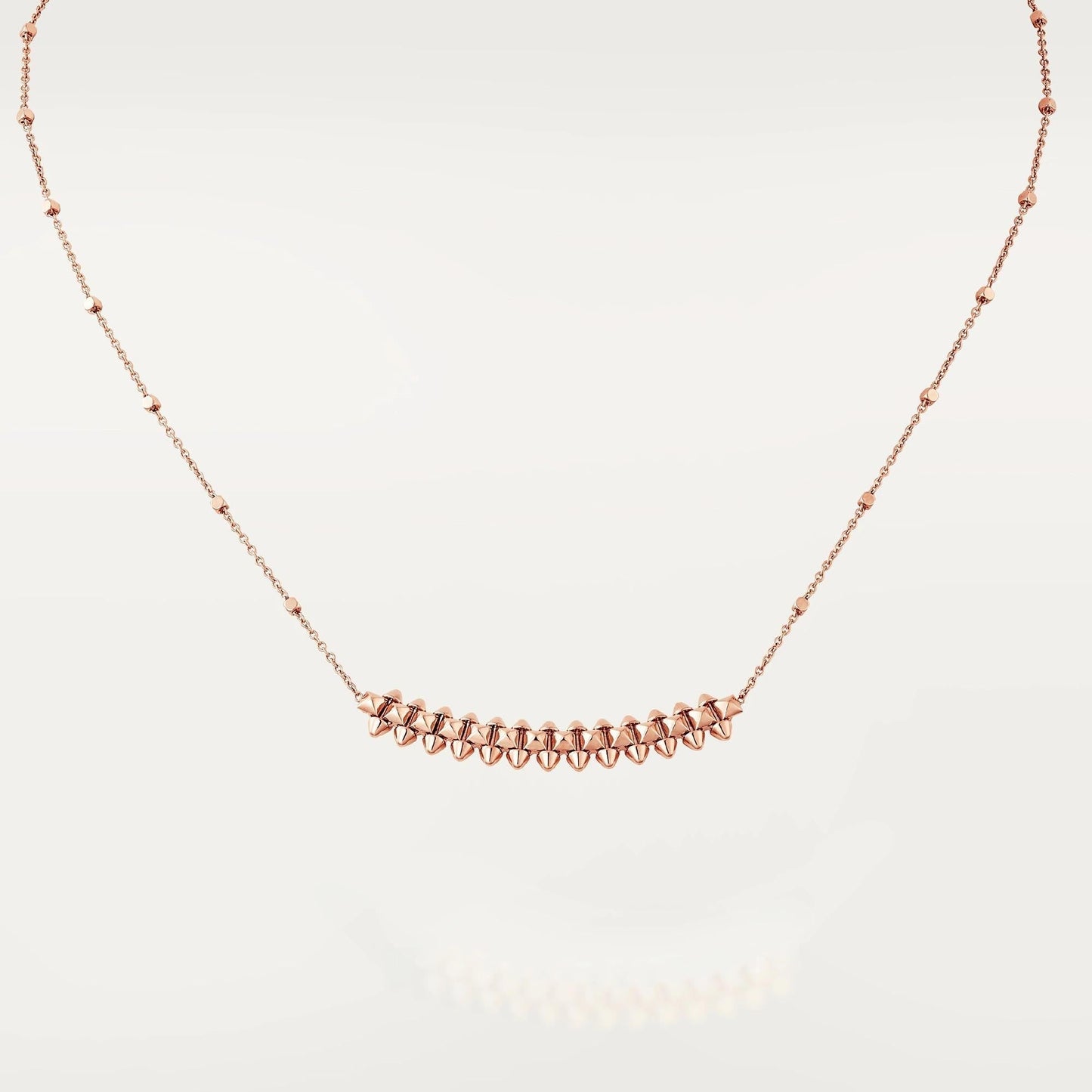 [moco jewellerys]クラッシュ ピンクゴールドネックレス