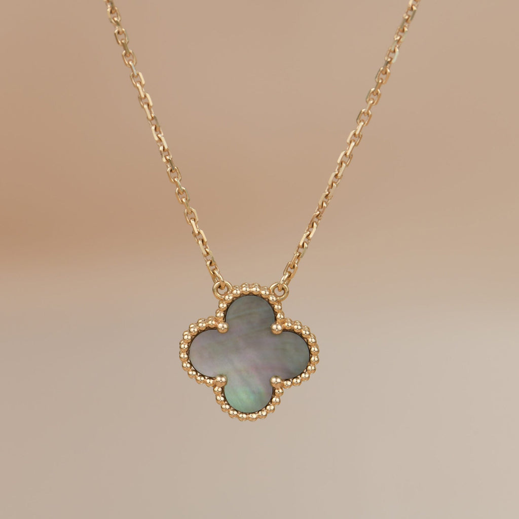 ??Loco?¡¥CLOVER 15MM  GRAY MOTHER OF PEARL NECKLACE