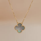??Loco?¡¥CLOVER 15MM  GRAY MOTHER OF PEARL NECKLACE