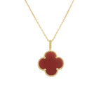 ??Loco?¡¥CLOVER 25MM NECKLACE GOLD CARNELIAN