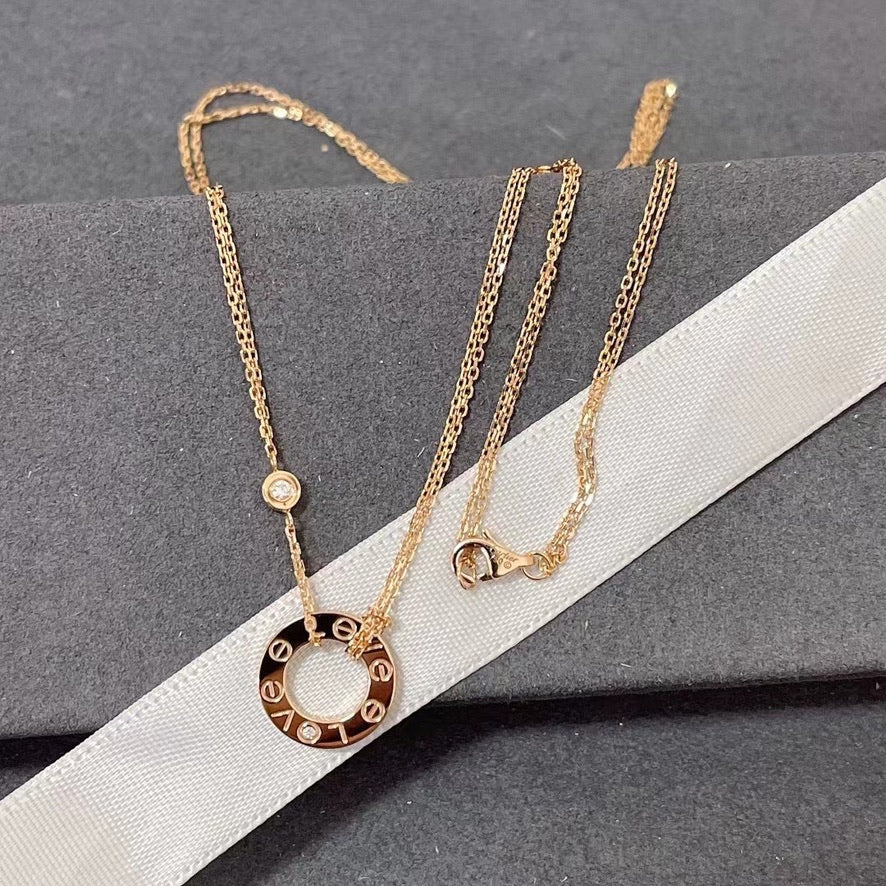 ??Loco?¡¥LOVE NECKLACE 16MM 2 DIAMONDS