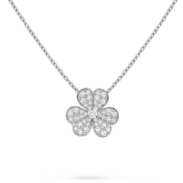 ??Loco?¡¥CLOVER DIAMOND NECKLACE SILVER
