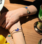 [Loco JURI]LUCKY SPRING BUTTERFLY 5 MOTIF BRACELET