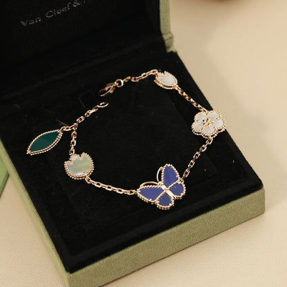 [moco jewelrys JURI]LUCKY SPRING BUTTERFLY 5 MOTIF BRACELET