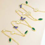 [Loco JURI]LUCKY SPRING BUTTERFLY 15 FLOWER NECKLACE