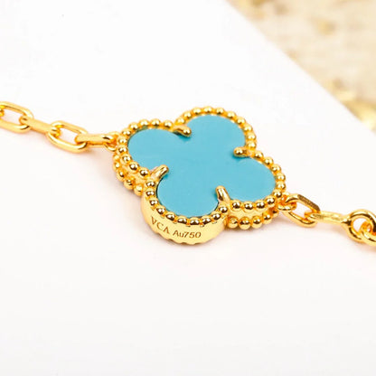 [Moco jewelrys] CLOVER 5 MOTIF TURQUOISE BRACELET COLLECTION