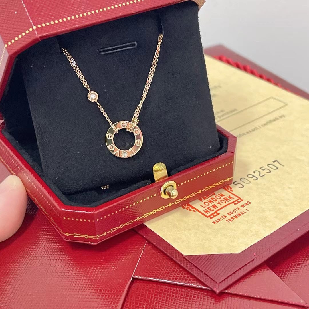 ??Loco?¡¥LOVE NECKLACE 16MM 2 DIAMONDS