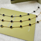 [??Loco?¡¥]CLOVER 6 MOTIF  ONYXS BRACELET