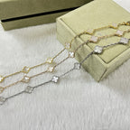 [??Loco?¡¥]CLOVER 6 MOTIF WHITE MOP BRACELET