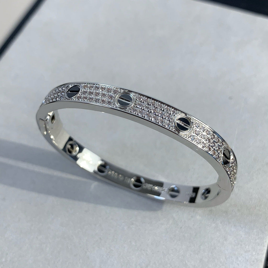??Loco?¡¥LOVE BRACELET 6.1MM DIAMOND-PAVED CERAMIC