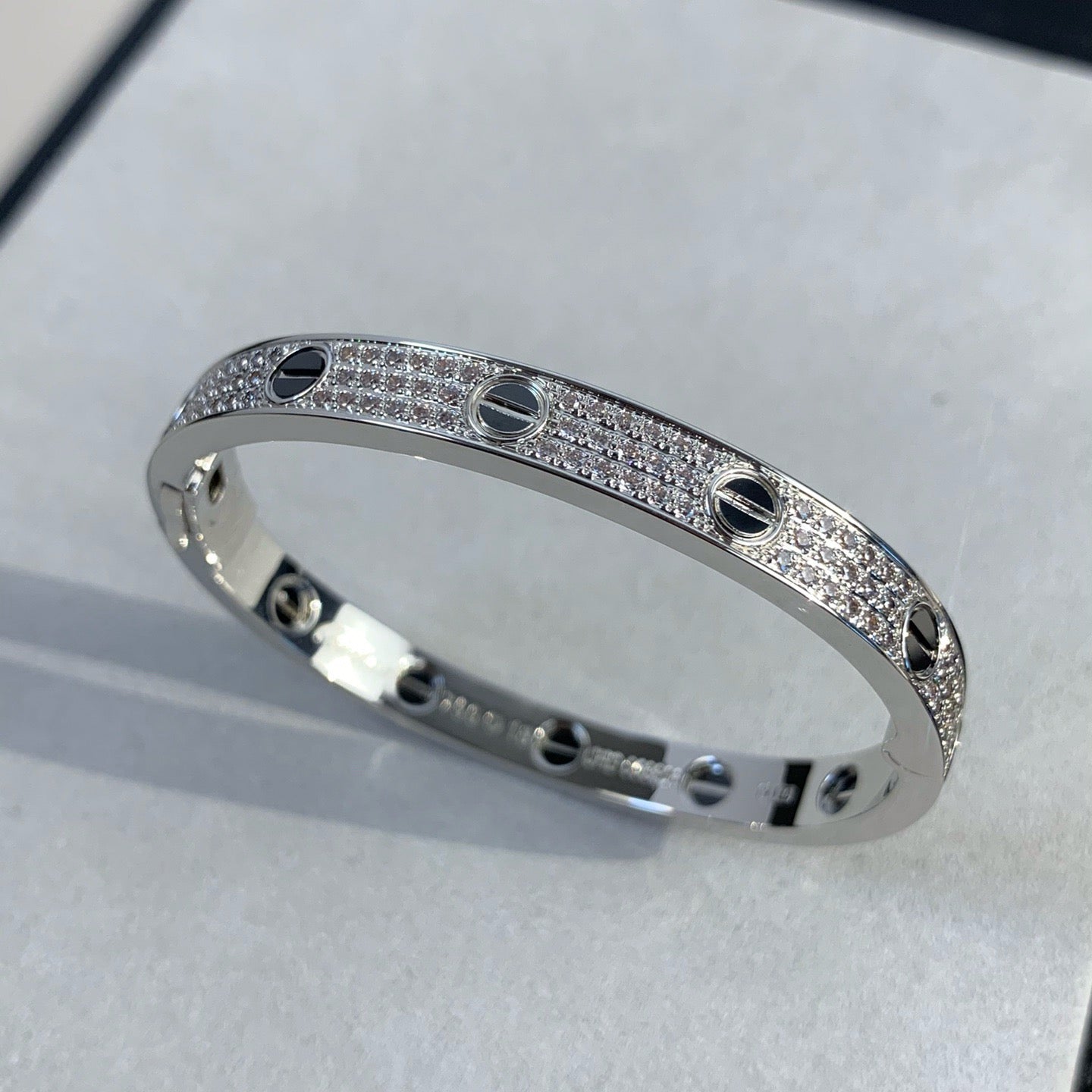 [moco jewelrys] LOVE ARMBAND 6,1 MM DIAMANT-PAVED KERAMIK 