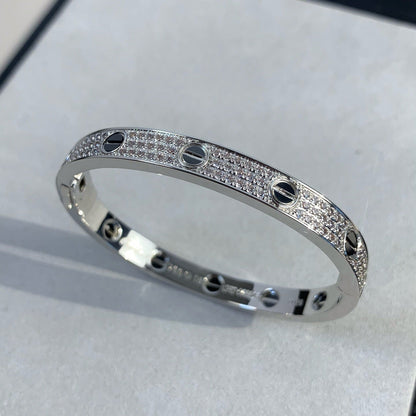 [moco jewelrys] LOVE ARMBAND 6,1 MM DIAMANT-PAVED KERAMIK 