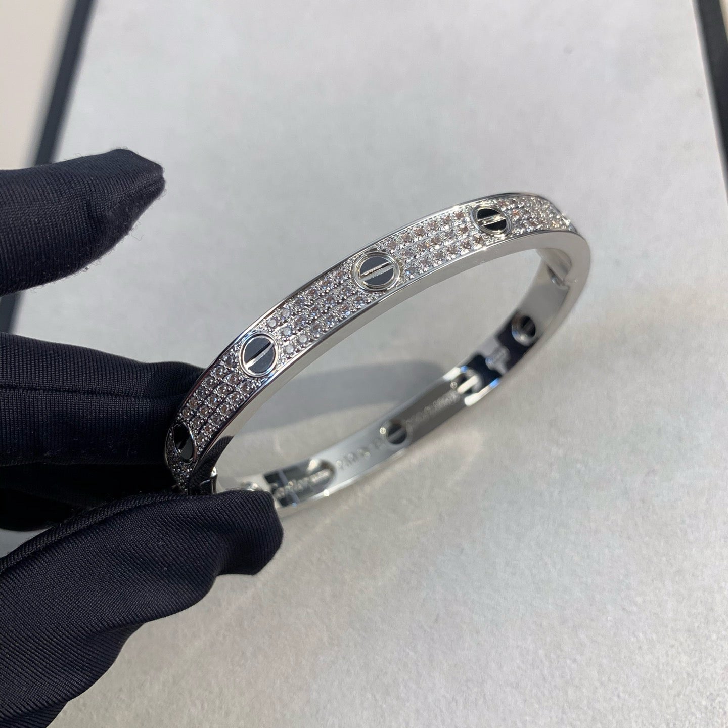 ??Loco?¡¥LOVE BRACELET 6.1MM DIAMOND-PAVED CERAMIC